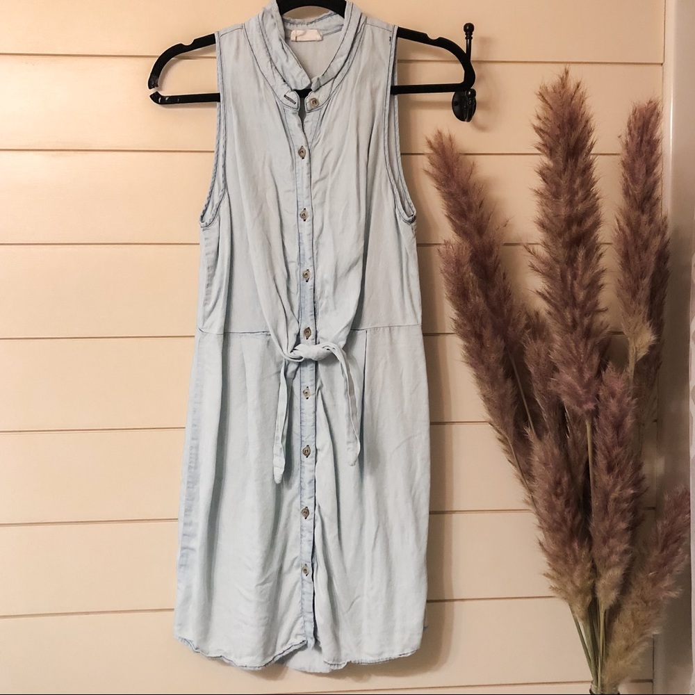 Chambray button down dress